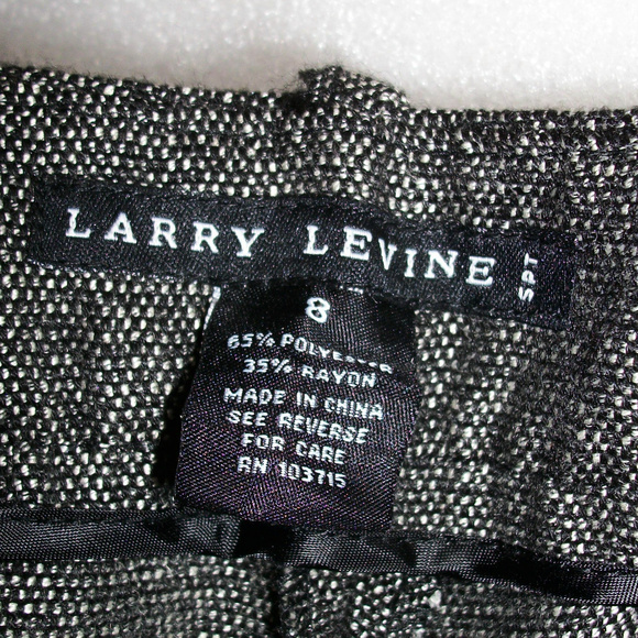 LARRY LEVINE Cropped Tweed Pants Black & White NWT - Picture 8 of 8